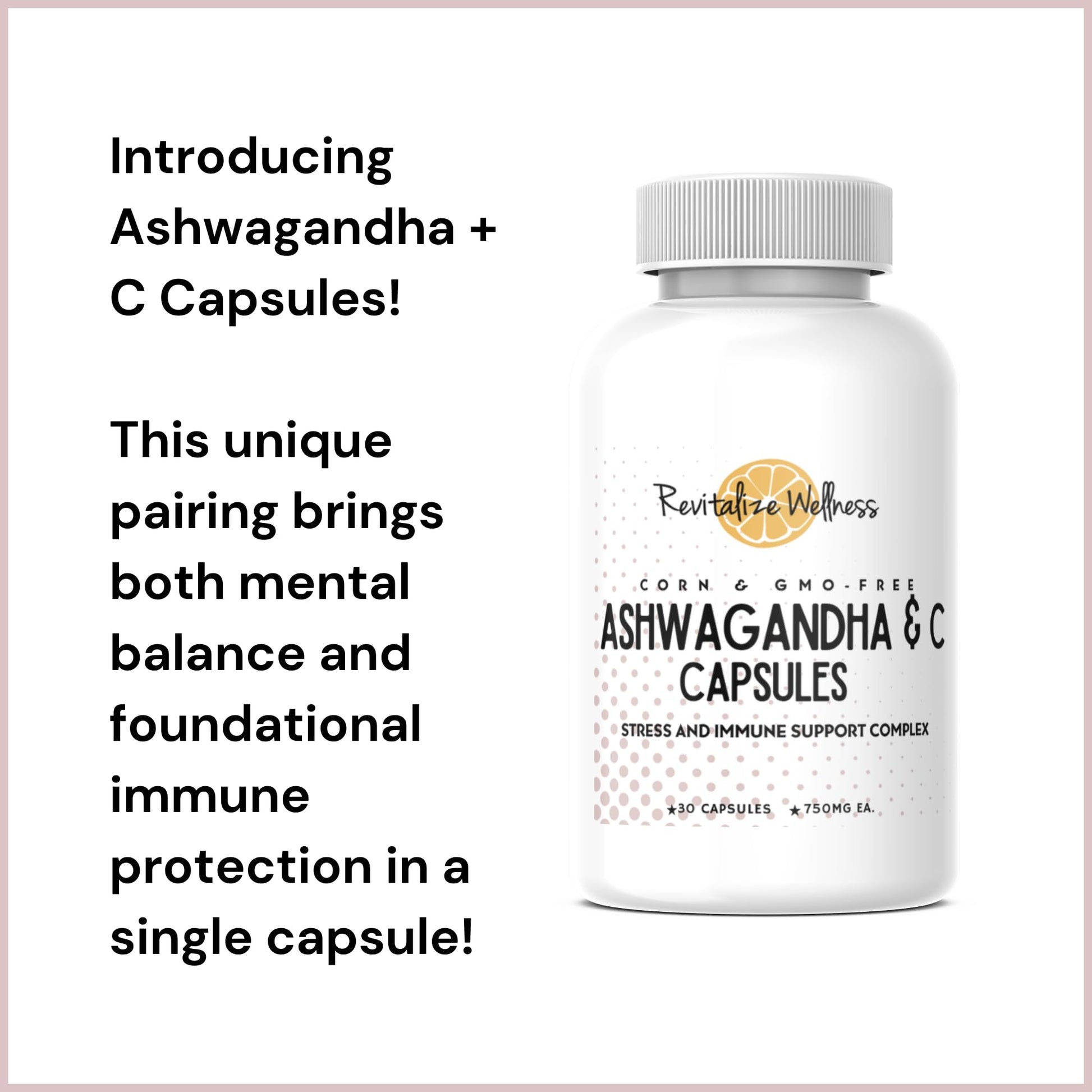 Revitalize Wellness Ashwagandha + Vitamin C Capsules | Stress and Immune Support Complex | with 550 mg Ashwagandha and 200 mg Vitamin C per Serving | 30 Servings Revitalize Wellness buy supplements canada