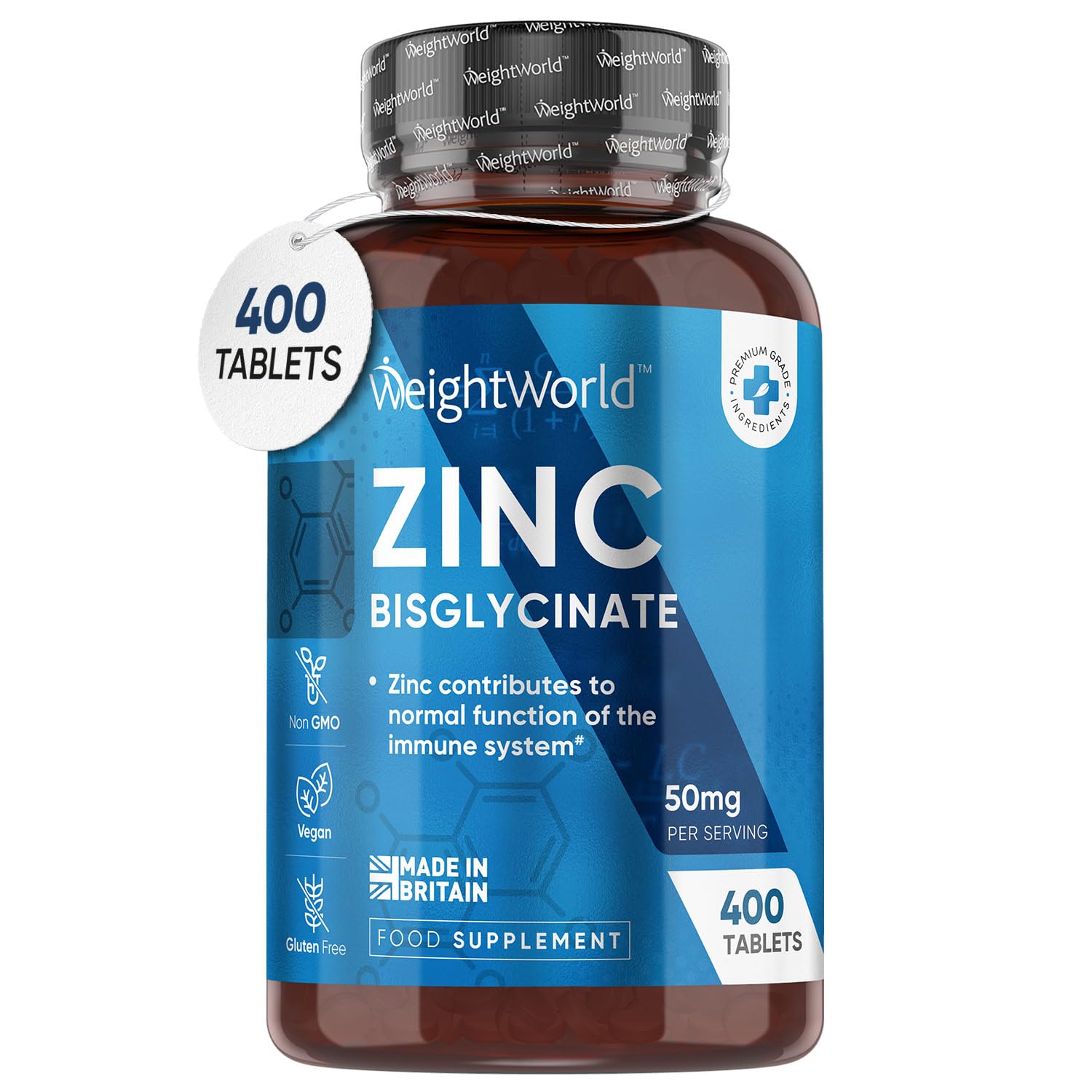 High Strength Zinc Tablets 50mg – 400 Vegan Zinc Bisglycinate Tablets 6+ Months WeightWorld buy supplements canada