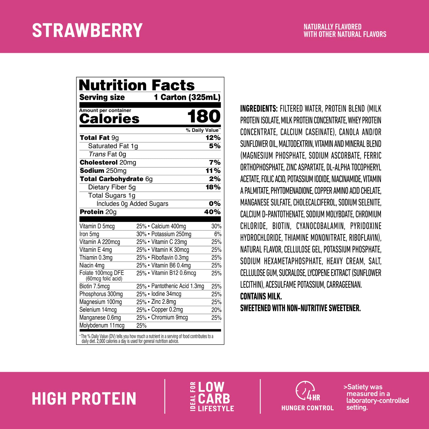 SlimFast Protein Shake, Strawberry- 20g Protein, Meal Replacement Shake Ready to Drink SlimFast buy supplements canada