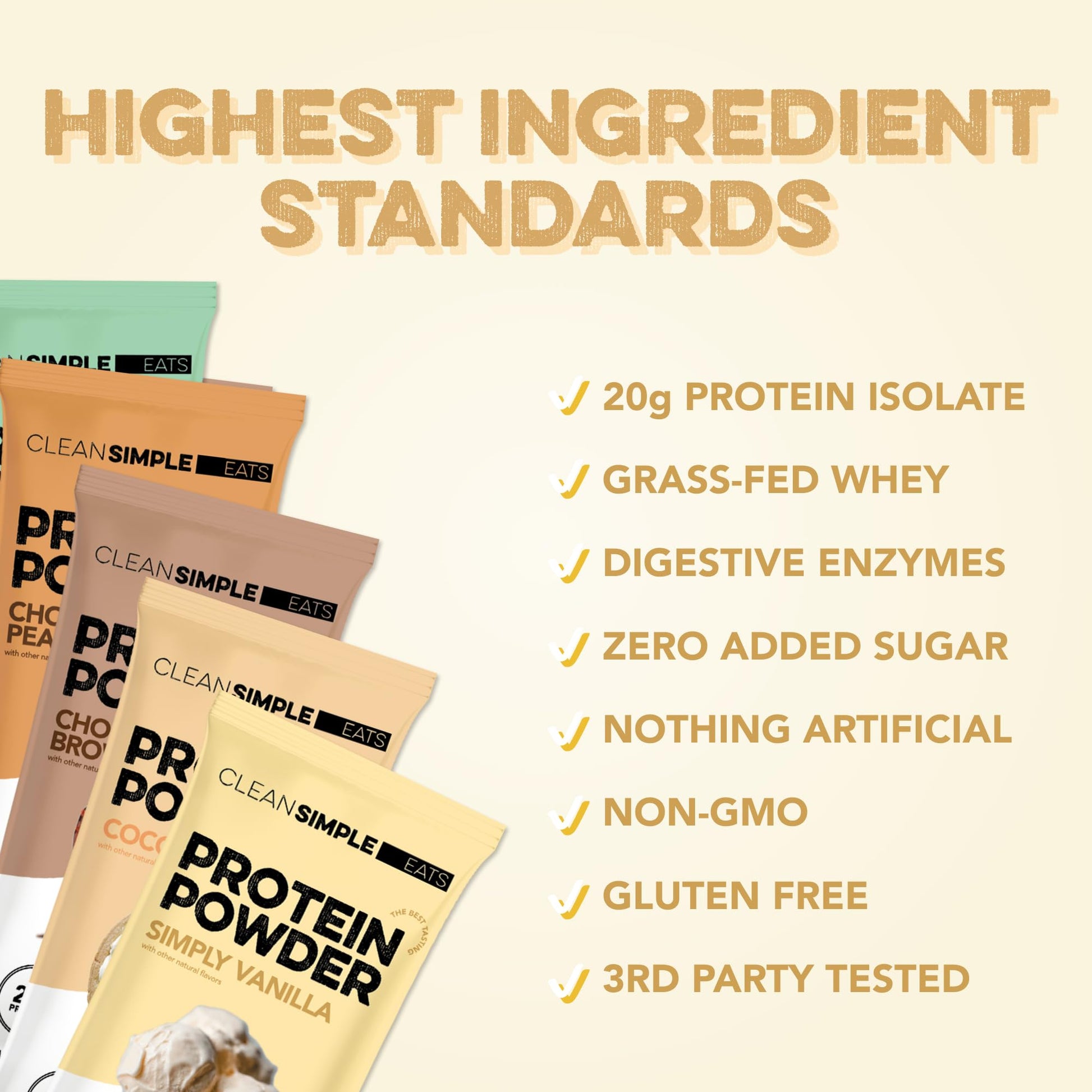 Clean Simple Eats Whey Protein Powder, Variety Pack, Naturally Sweetened Flavors, 100% Grass Fed Protein Powder with Digestive Enzymes & No Artificial Ingredients Clean Simple Eats buy supplements canada