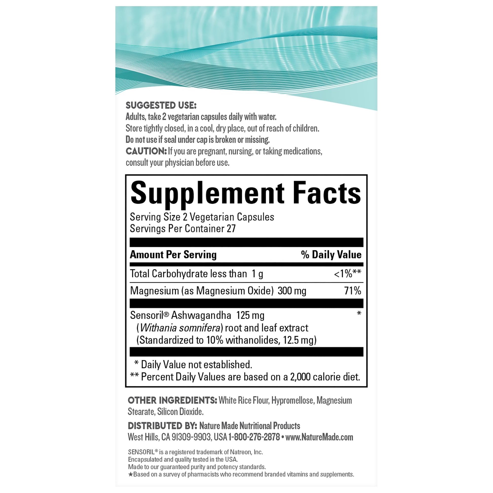 Nature Made Wellblends Calm & Relax, Ashwagandha 125 mg, Magnesium 300 mg Nature Made buy supplements canada