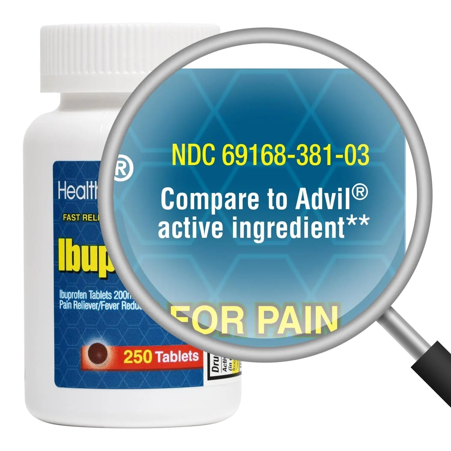 HealthA2Z® Ibuprofen 200mg | Pain Relief | Body Aches | Headache | Arthritis | Cramps | Back Pain | Fever Reducer… (250 Count) (Pack of 2) HealthA2Z buy supplements canada