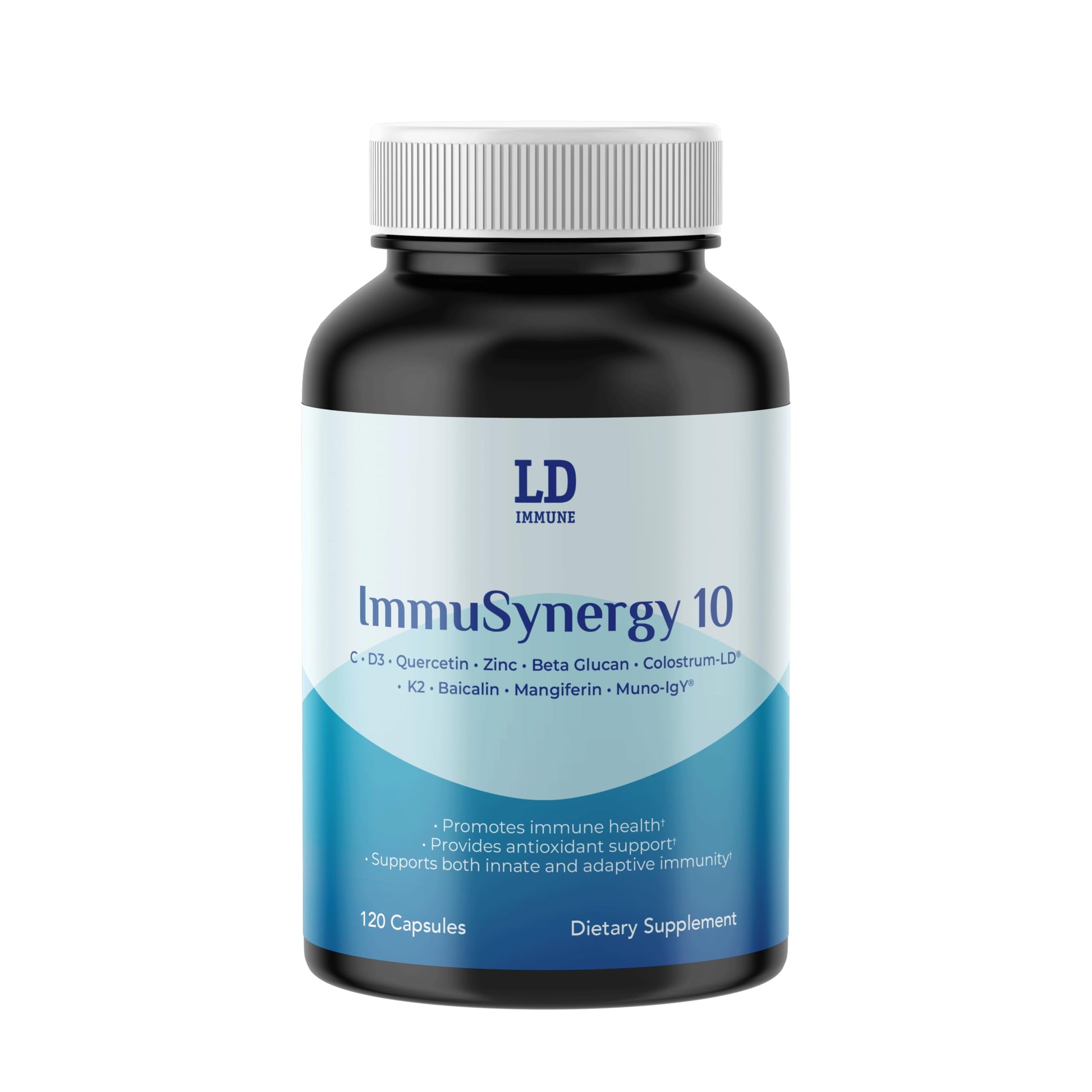 Colostrum-LD ImmuSynergy 10 Capsules - 120 Count-Immune Fortifying Ingredients - Vitamin C, D3, Zinc, Beta Glucan, Quercetin GastroDefense buy supplements canada
