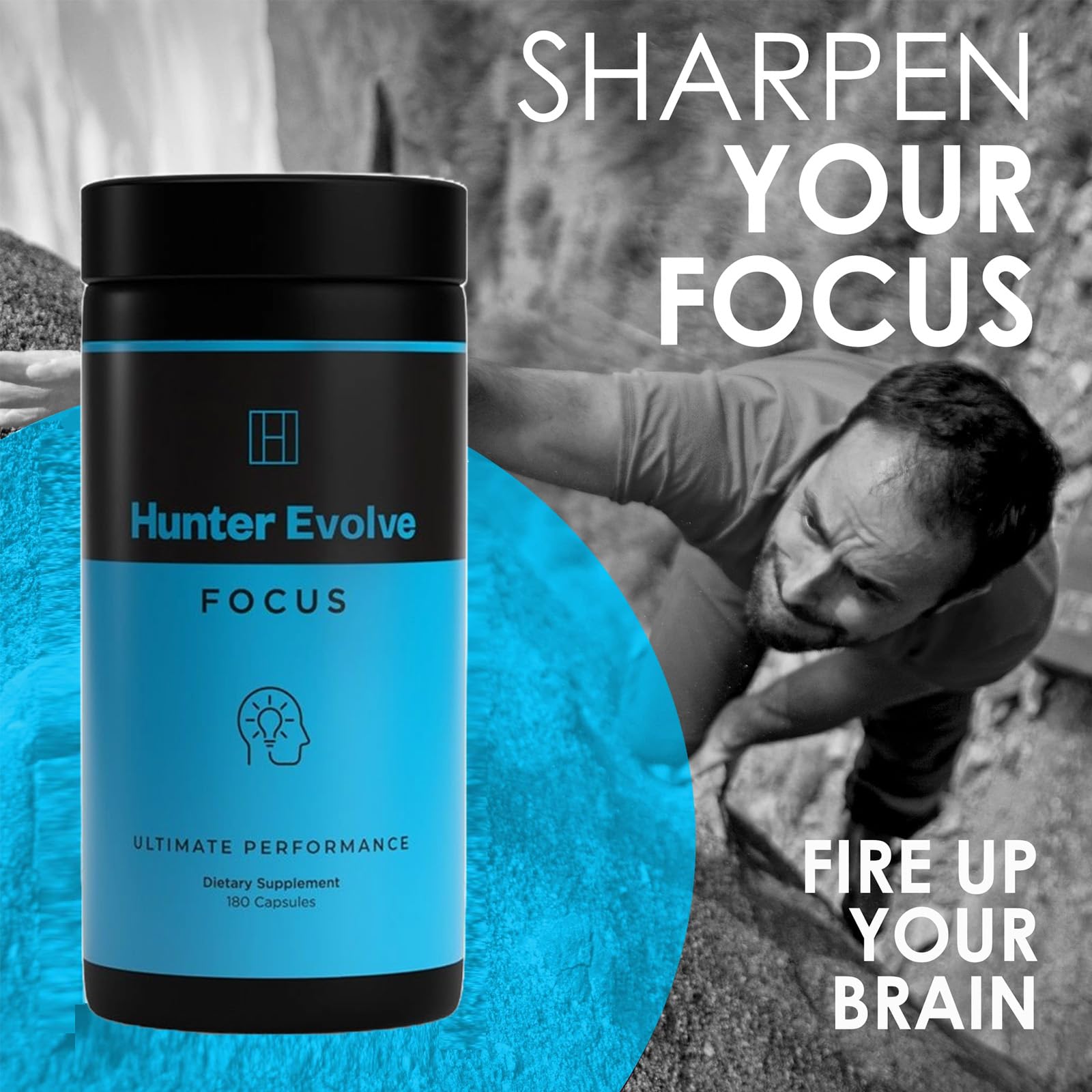 ROAR AMBITION Genuine Hunter Focus Premium Nootropic Brain Supplement for Memory and Focus - US Made with All Natural Ingredients Incl L-Theanine, Bacopa Monnieri & Lion's Mane ROAR AMBITION buy supplements canada
