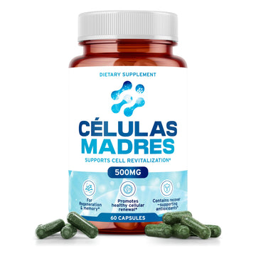 Stem Cell Supplements 500mg (60 Cap) Natural Anti-Aging & Longevity Support with Spirulina & Chlorella, Boost Cellular Renewal, Restore Youthful Energy, Reduce Joint Soreness – Celulas Madre AURA VITAMINS buy supplements canada