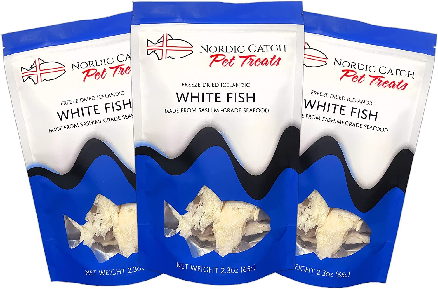 Nordic Catch Freeze Dried Fish Pet Treats from Iceland - Pure, All Natural Seafood Snacks for Dogs, Cats and Other Pets - Human Safe Ingredients, Made from Sashimi Grade Seafood - White Fish Nordic Catch buy supplements canada