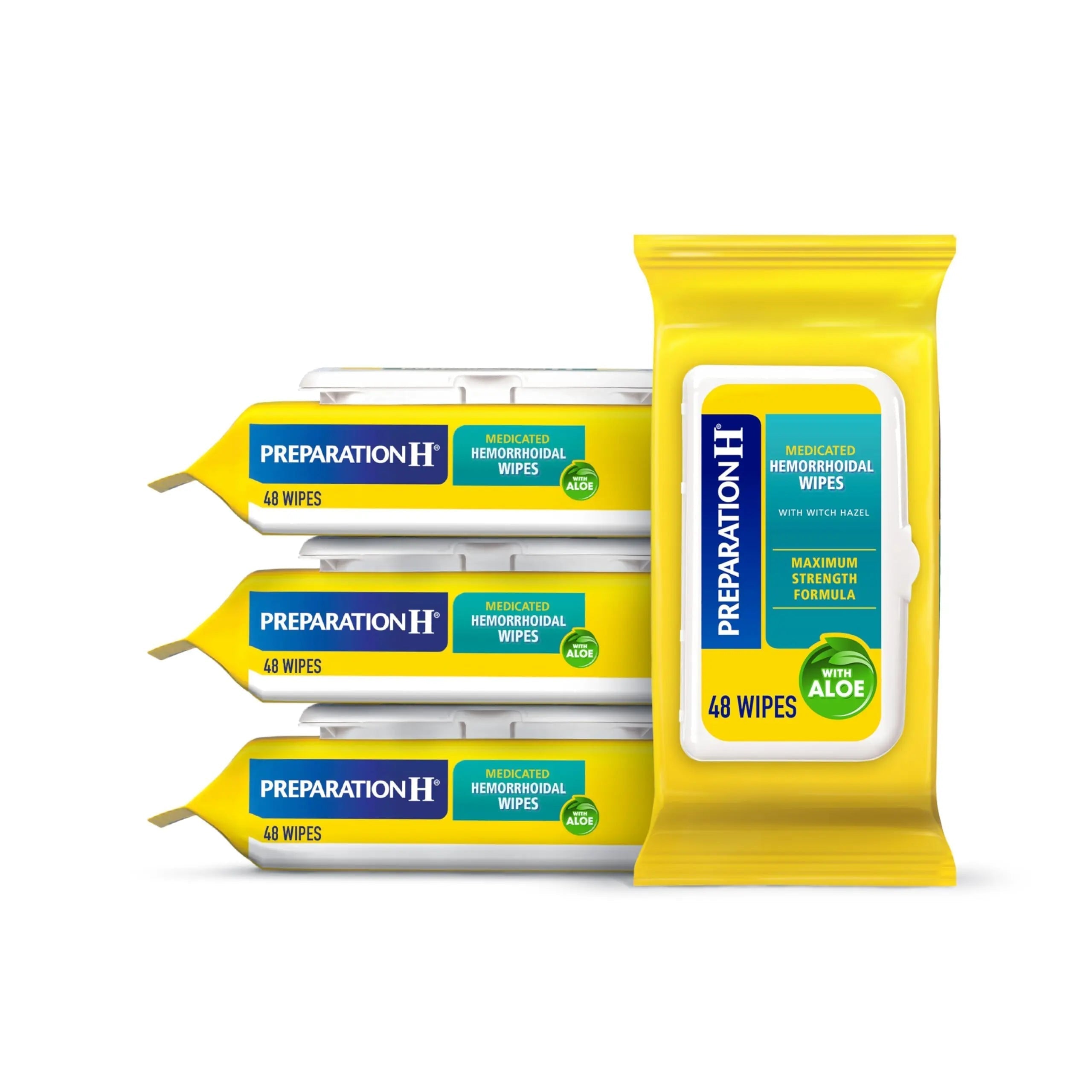 Preparation H Hemorrhoid Flushable Wipes with Witch Hazel for Skin Irritation Relief - 48 Count (Pack of 4) Preparation H buy supplements canada