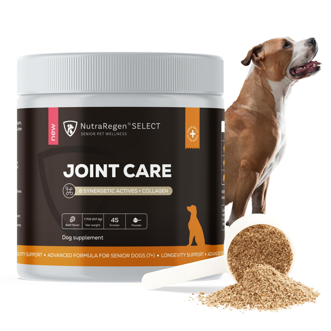 NutraRegen Select Senior Dog Joint Supplement 45 Scoops | Natural Glucosamine Chondroitin for Dogs with Collagen | Hip and Joint Powder | 7.7 Oz NutraRegen buy supplements canada
