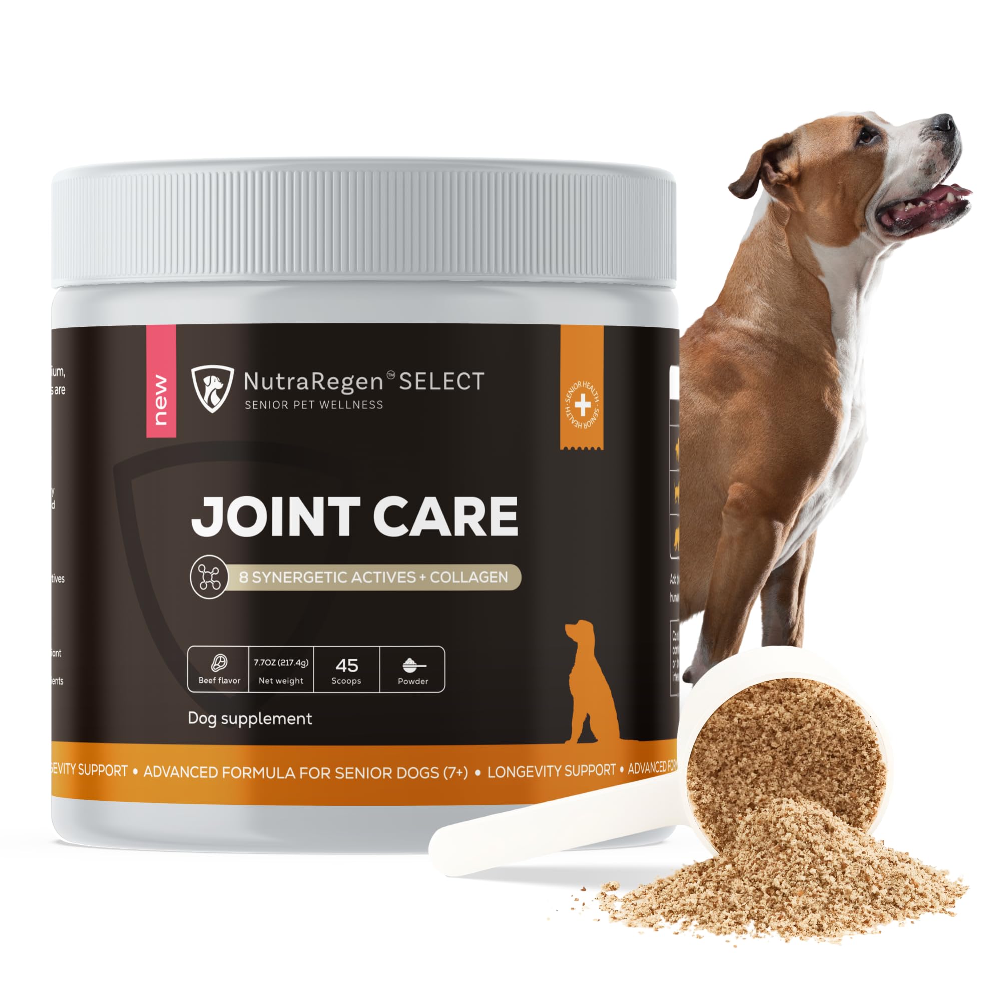 NutraRegen Select Senior Dog Joint Supplement 45 Scoops | Natural Glucosamine Chondroitin for Dogs with Collagen | Hip and Joint Powder | 7.7 Oz NutraRegen buy supplements canada