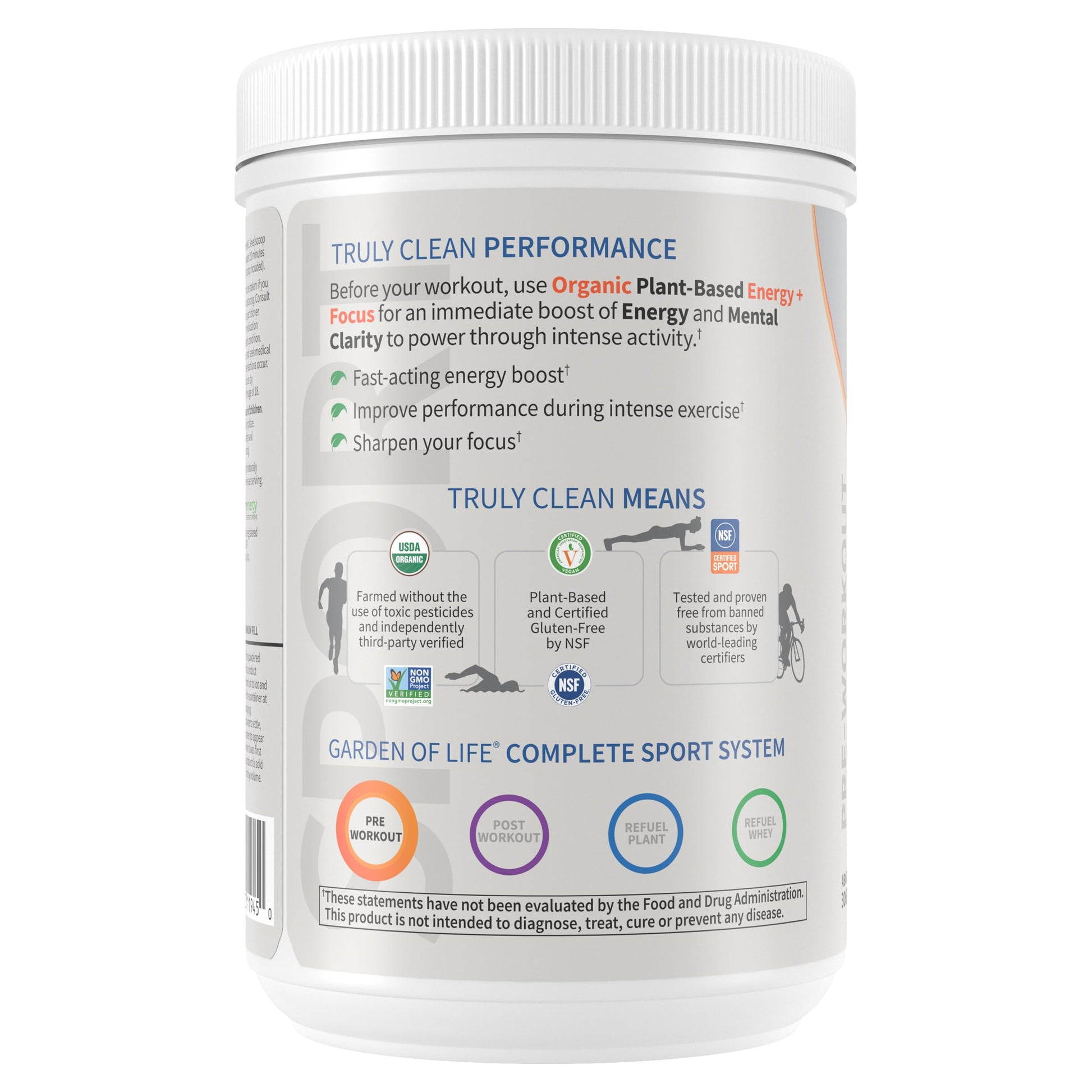 Garden of Life Sport Organic Plant Based Energy + Focus Clean Pre Workout Powder, with 85mg Caffeine, Natural No Booster, B12, Vegan, Gluten Free, Non-GMO, BlackBerry, 15.3 Oz Garden of Life buy supplements canada