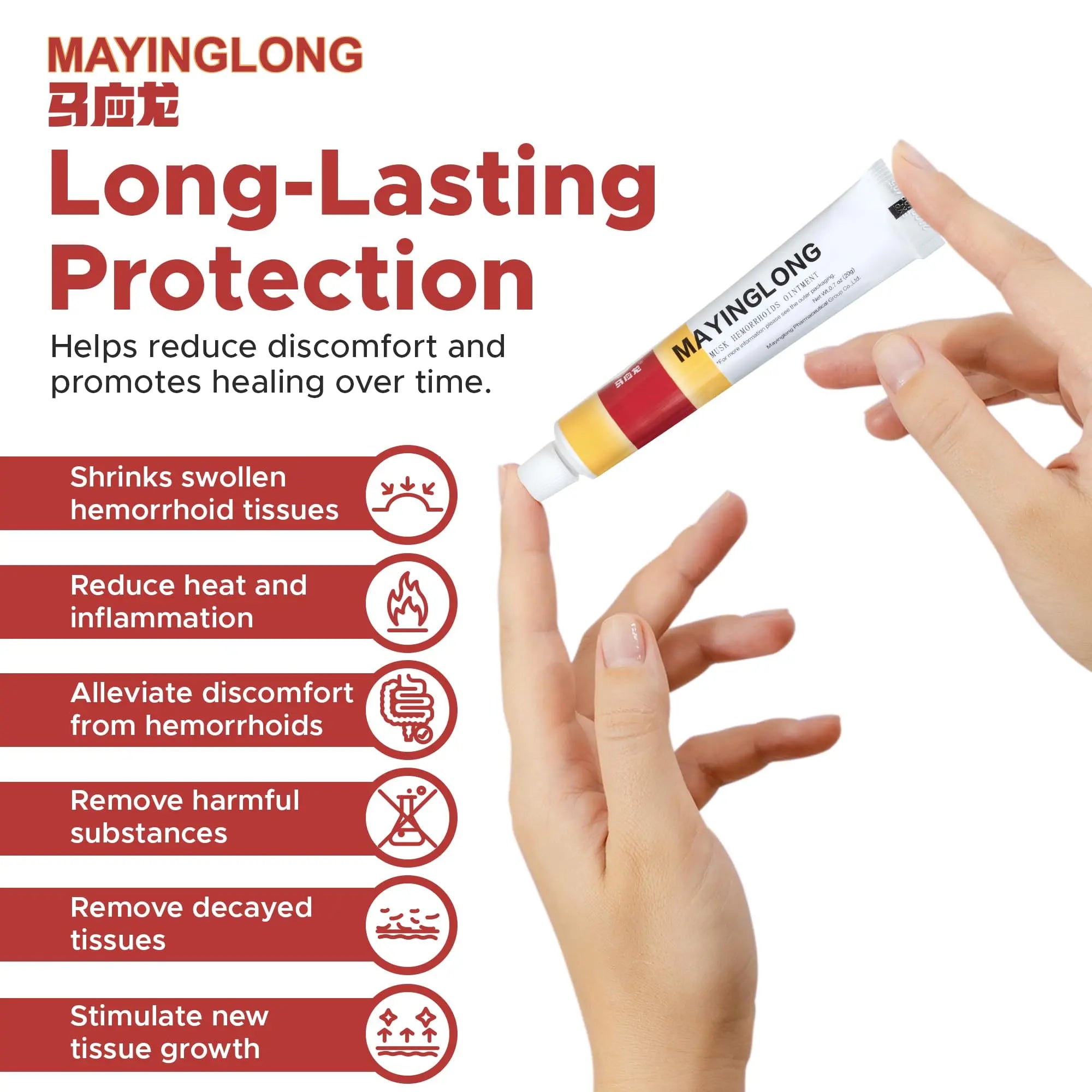 Mayinglong Musk Hemorrhoids Ointment (3 x 10g Tubes), 30g - Maximum Strength Formula for Hemorrhoidal Fast Relief, Soothes Itching, Burning & Discomfort - Fast-Acting Treatment to Shrink Swelling Mayinglong buy supplements canada