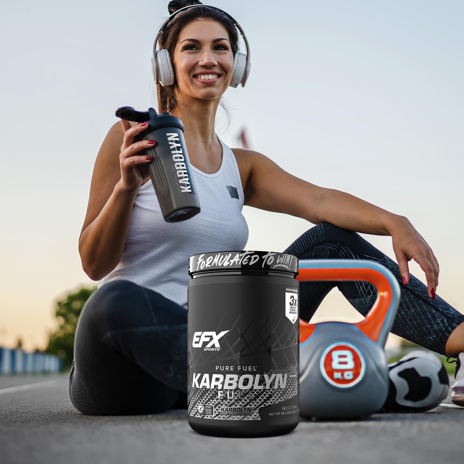 EFX Sports Karbolyn Fuel | Fast-Absorbing Carbohydrate Powder | Carb Load, Sustained Energy, Quick Recovery | Stimulant Free | 20 Servings (Neutral) EFX Sports buy supplements canada