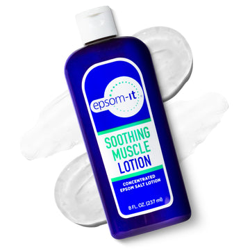Epsom-It Soothing Muscle Magnesium Lotion – Epsom Salt Topical Cream with Arnica and Magnesium Sulfate - Designed for Muscle Stiffness, Leg Cramps, Feet, Knees and Achy Feet - 8.0 oz EPSOM-IT buy supplements canada