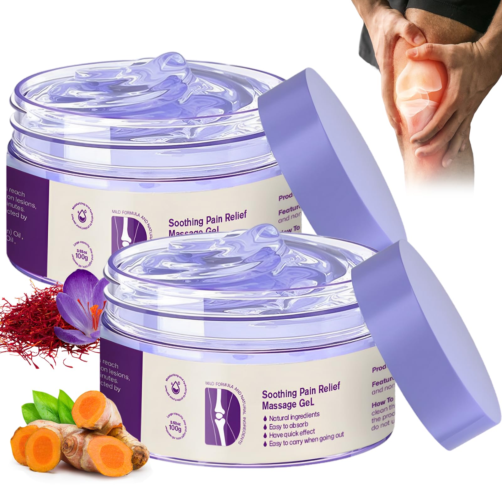 2PCS Kresin Joint Pain Gel Purple Gel,Soothing Pain Relief MassageGel,Purple Joint Repair Cream,Effective Soothesfor Back, Neck, Hands, and Feet MEIEGOU buy supplements canada