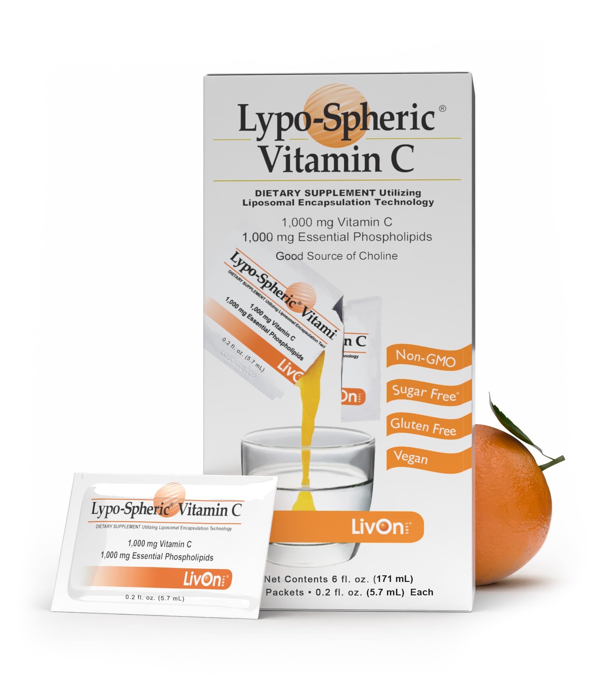 LivOn Laboratories Lypo–Spheric Liposomal Vitamin C 1000mg - No Sugar, Immune Support, Plant Based - Easy to Swallow, Absorbable - Non–GMO, Gluten Free LivOn Laboratories buy supplements canada
