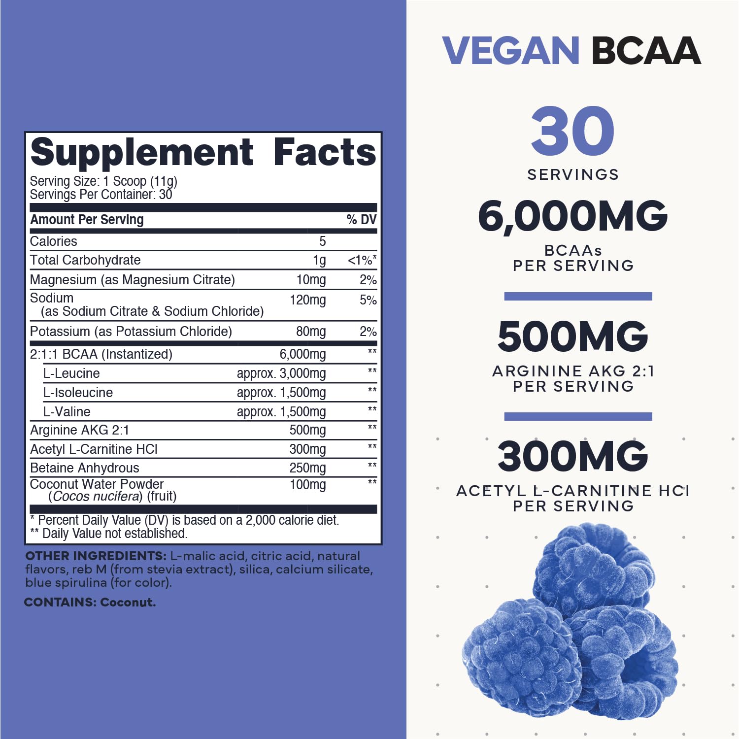 Type Zero Ultra Clean Vegan BCAA Powder + Electrolytes (Blue Raspberry | 6G) 2:1:1 Sugar-Free/No Sucralose BCAAs Amino Acids Supplement - BCAA Vegan Amino Acids After Workout Drink, 30 Servings Type Zero buy supplements canada