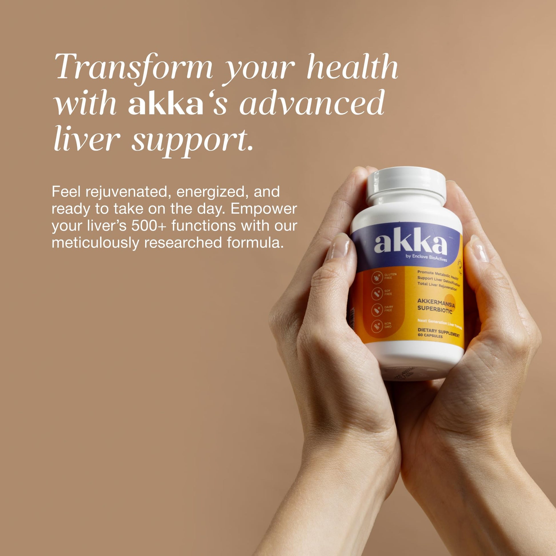 AKKA Premium Liver Cleanse Detox & Repair Superbiotic - Supports Liver Health & Function, Boosts Energy, Digestion & Metabolism with Bioavailable Pasteurized Akkermansia, Non-GMO, Gluten-Free, 60 Caps AKKA buy supplements canada