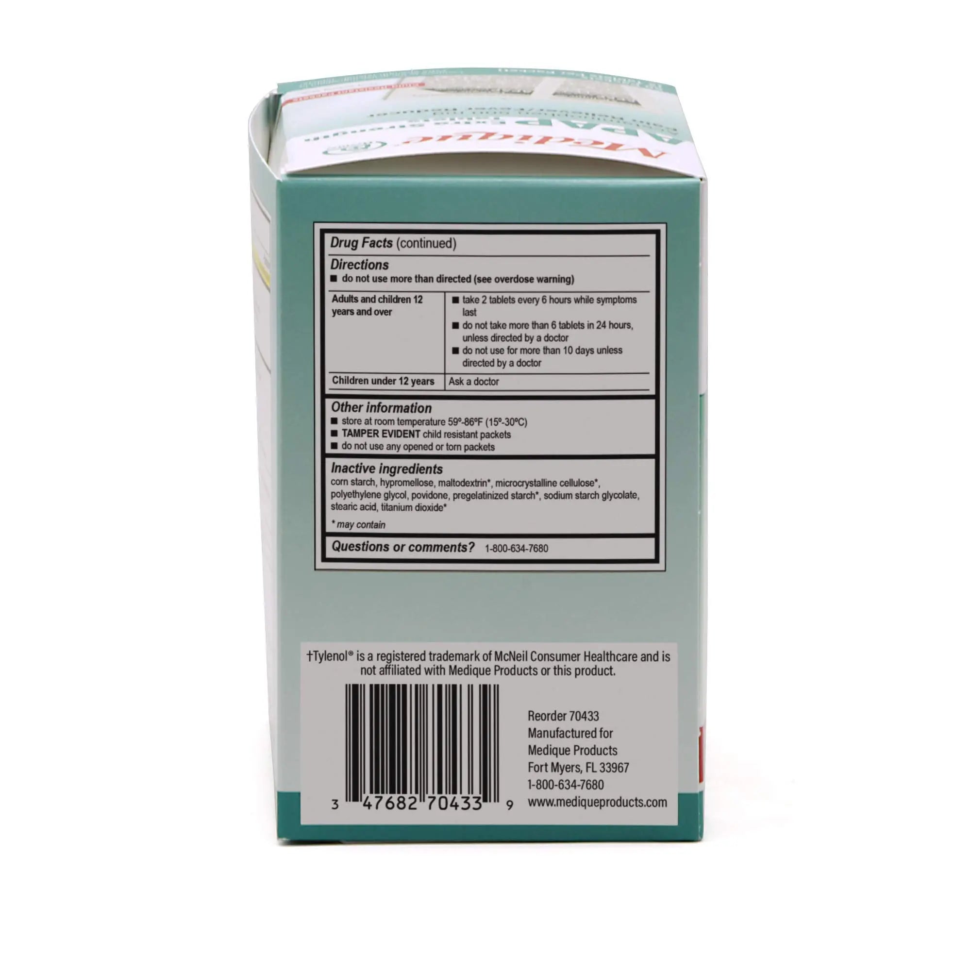 Medique @ Home 70433 Extra Strength APAP Tablets, Non-Aspirin, 50 Packets (2 Tablets per Packet) Total-100 Count Medique buy supplements canada