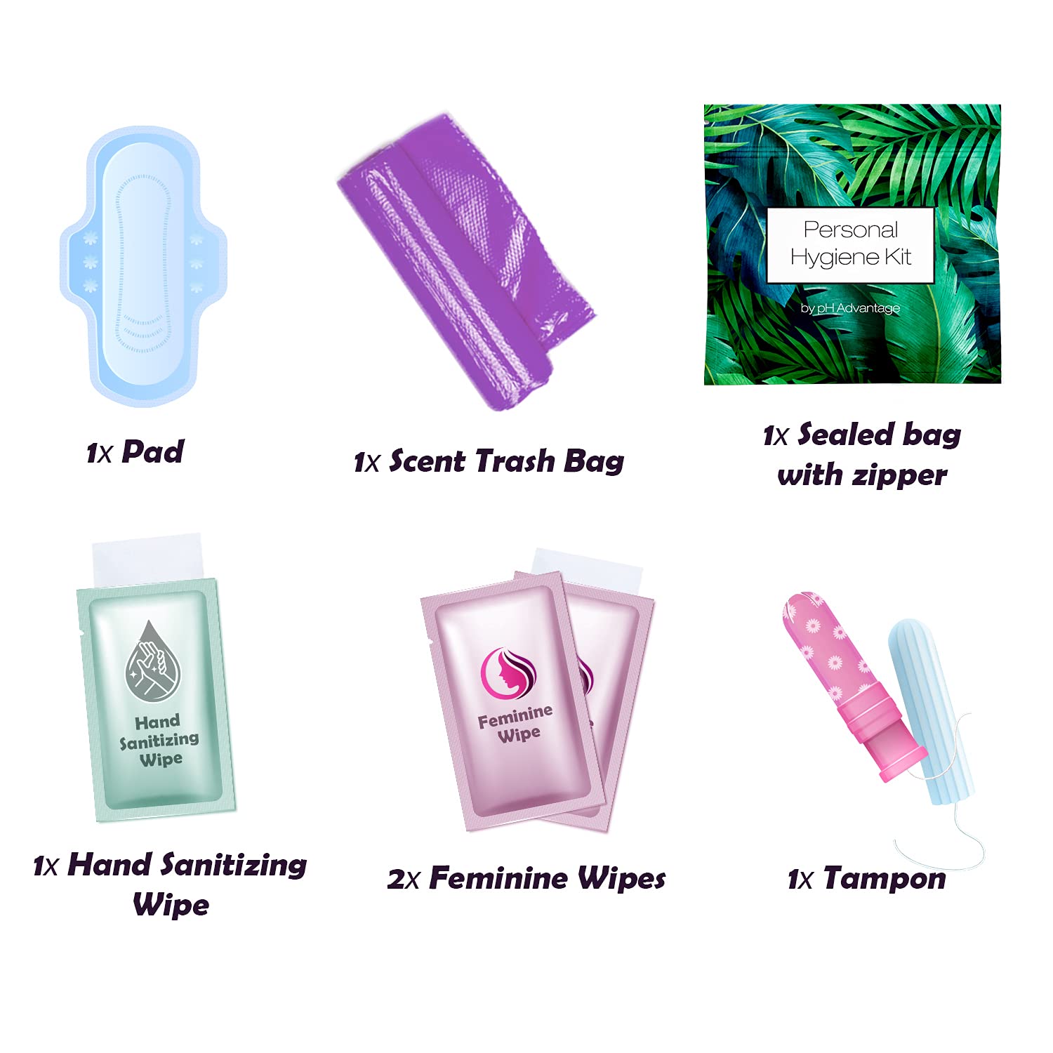 Menstrual Kit All-in-One | Convenience on The Go | Single Period Kit Pack for Travelling, Tweens pH Advantage buy supplements canada