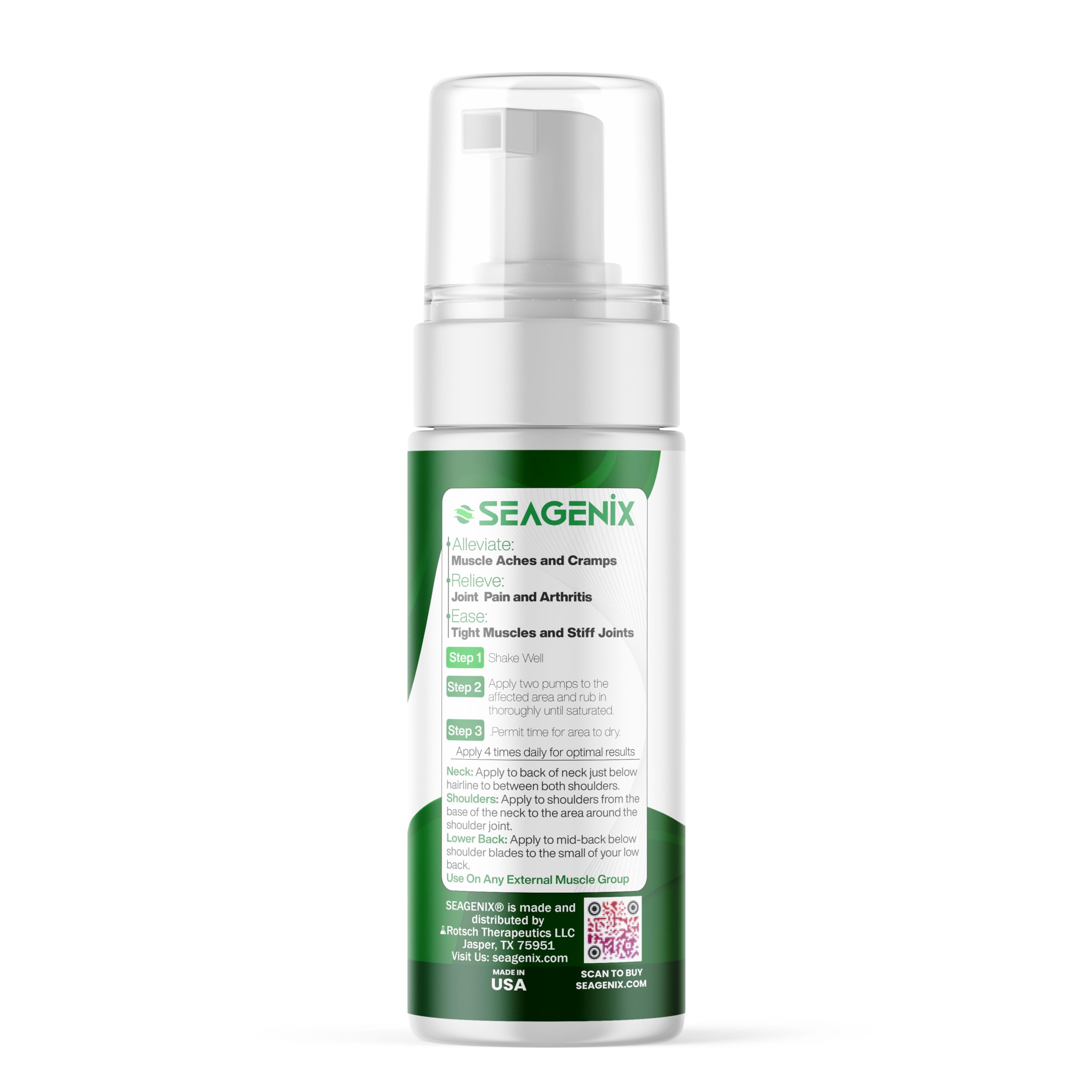 Seagenix Menthol Relief Muscle and Joint Foam - Magnesium Spray Menthol Formula - Joint and Muscle Relief – Relax Tight Muscles – Ease Muscle Cramps Fast - All Natural – Relief for Legs, Neck, Back. Seagenix buy supplements canada