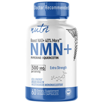 NMN Supplement 500mg NAD Supplement - Nutri Ultra High Absorption Stabilized NMN Nicotinamide Mononucleotide, 40% More NAD+ with Quercetin Phytosome & Black Pepper - mnm supplement (60 Capsules) Nature's Fusions buy supplements canada