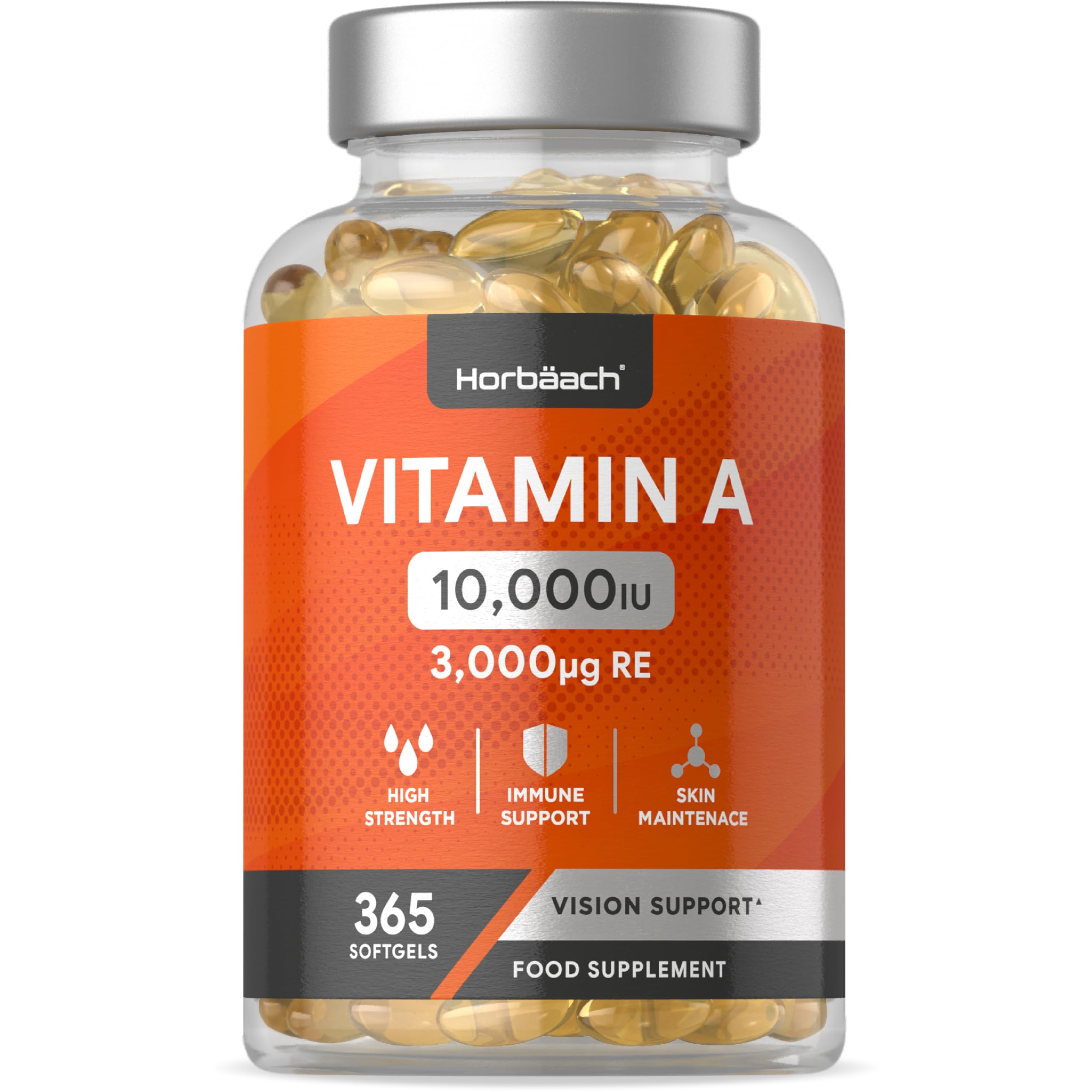 Vitamin A Capsules 10,000iu | 365 Count (1 Year Supply) | High Strength Vitamin A Supplem Horbäach buy supplements canada