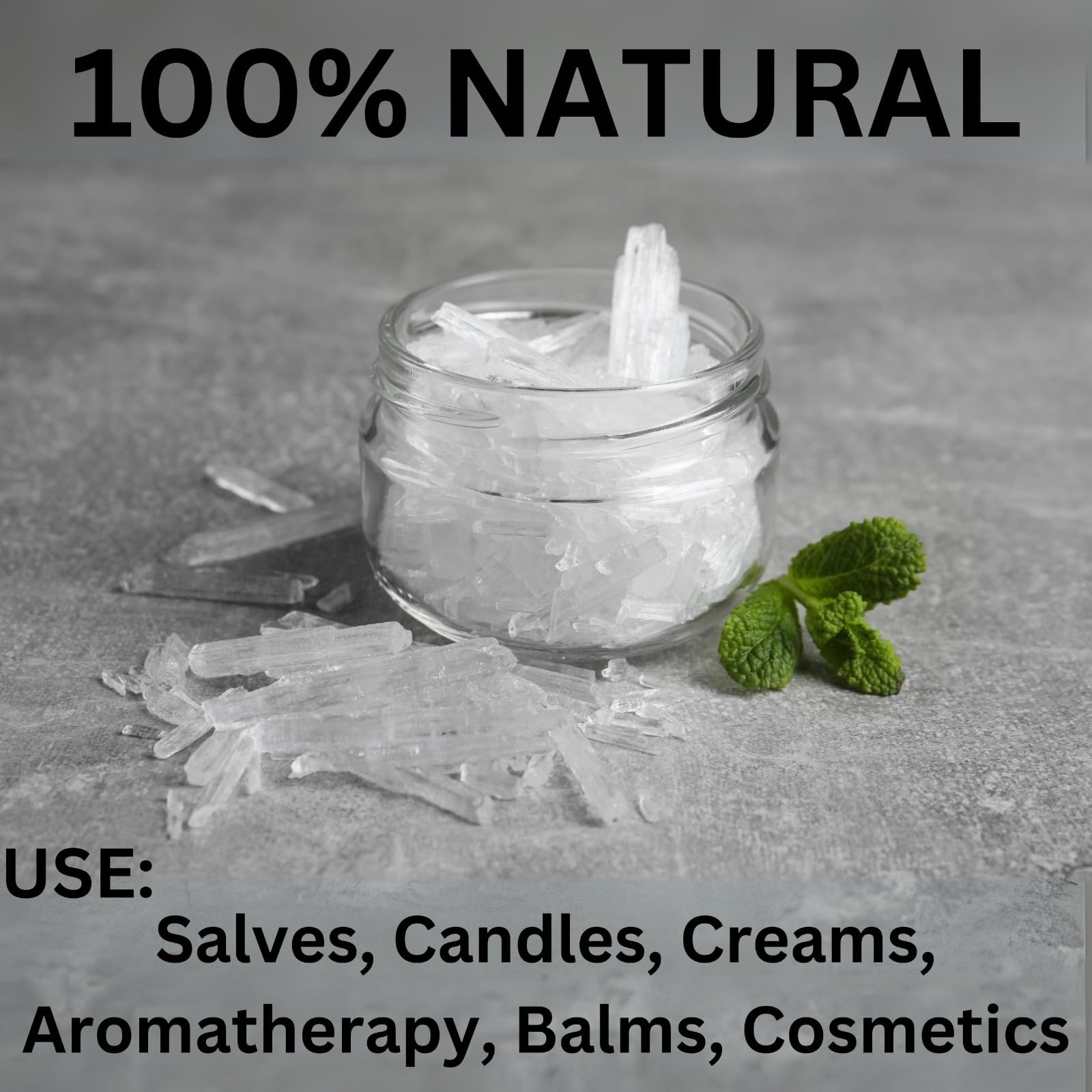 ZAVBE 1LB Menthol Crystal Mentha Arvensis Pure Natural in Resealable Bag USP Food Grade ZAVBE buy supplements canada