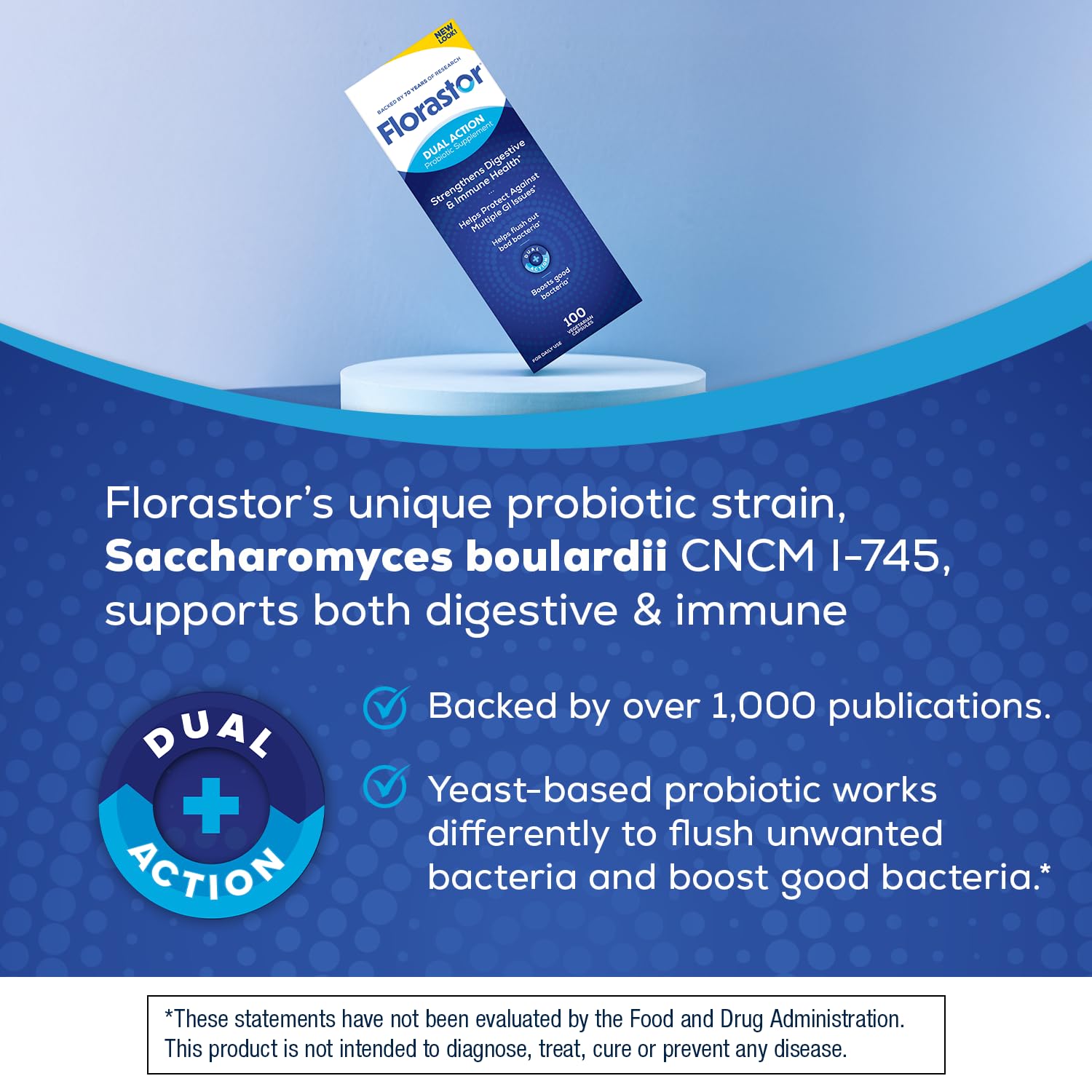 Florastor Probiotics for Digestive and Immune Health, 100 Capsules, Probiotics for Women & Men, Helps Flush Out Bad Bacteria, Boosts The Good with Our Unique Strain Saccharomyces Boulardii Florastor buy supplements canada