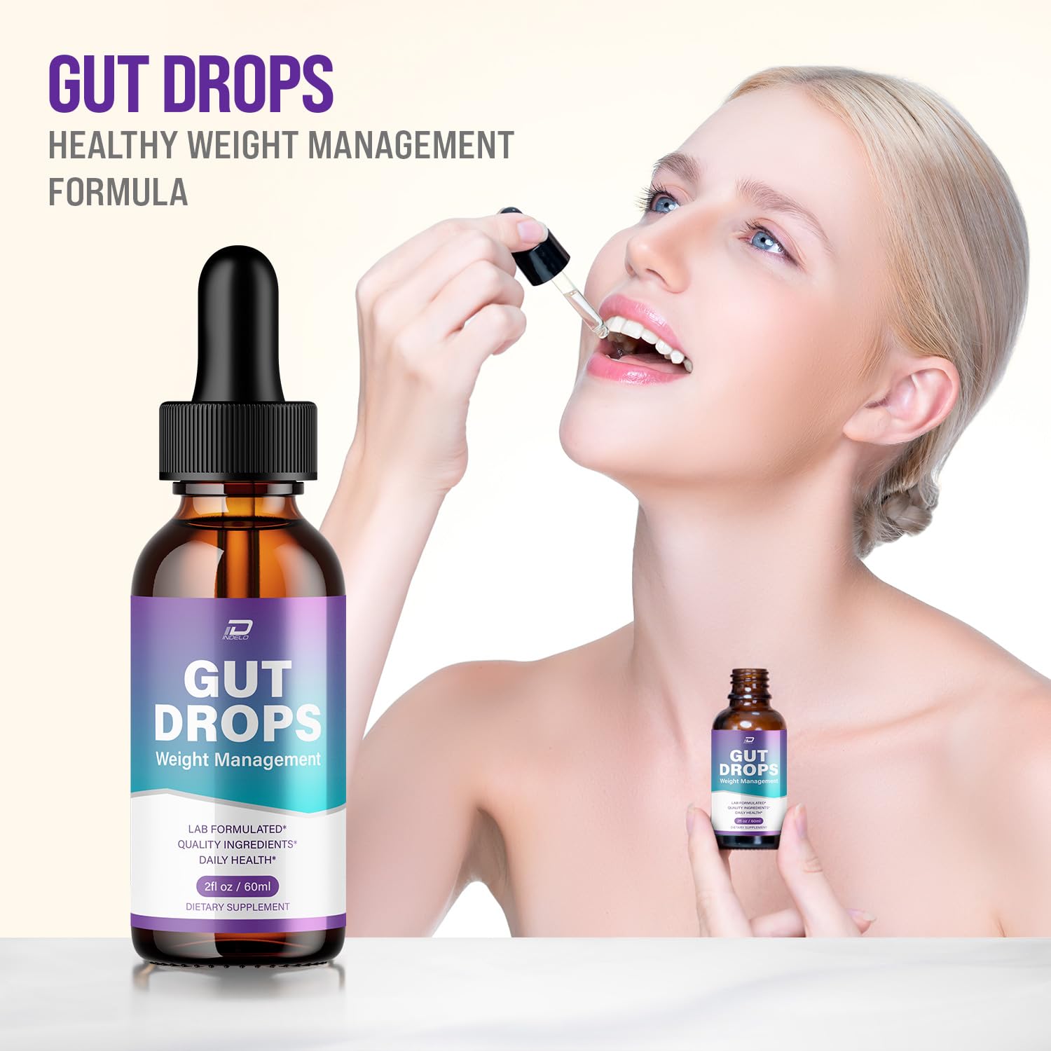 Indelo Gut Drops Healthy Formula – GutDrops All Natural Healthy Levels - Extra Strength Liquid, Reviews (3 Pack – 3 Month Supply) Indelo buy supplements canada