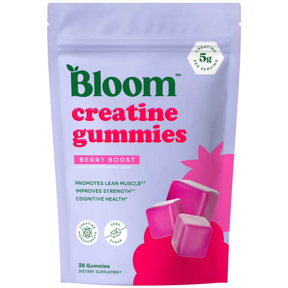 Bloom Creatine Monohydrate Gummies, 5g Per Serving, Sugar Free Creatine Gummy for Workout, Strength, Cognitive Health & Lean Muscle Support Bloom Nutrition buy supplements canada