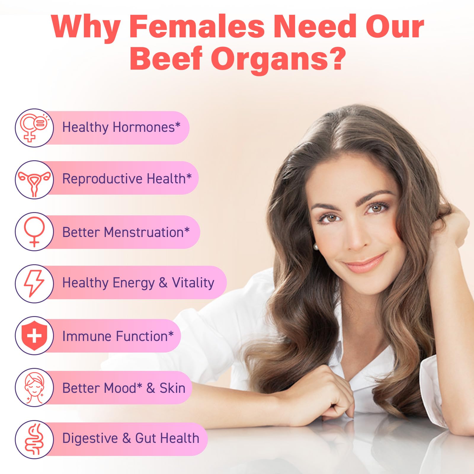 (180 Gummies) Beef Organ Supplement for Women - 5300mg Beef Liver, Kidney, Uterus & 10 More, for Hormone Balance, Menstruation, Energy, Immunity, Gut & Skin Health - 100% Grass Fed & Pasture Raise Fepoukak buy supplements canada