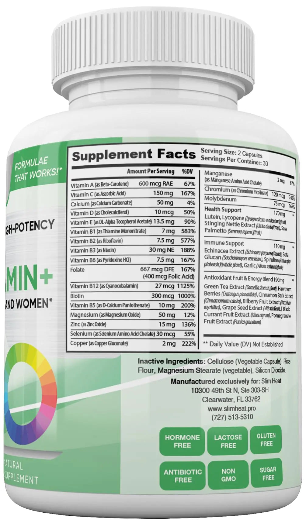 Keto Multivitamin for Women and Men - 35 Potent, Pure Ingredients - Vitamin C, Vitamin D, Vitamin A, Vitamin E and Zinc for Immune Support Slim Heat buy supplements canada
