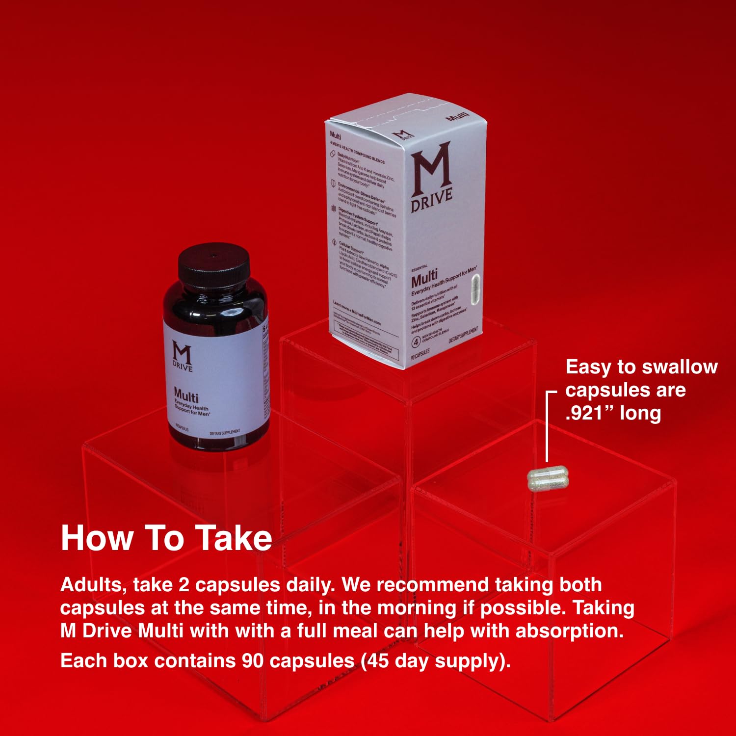 Mdrive Multivitamin for Men, Daily Multivitamin - Immune Health Support from Zinc, Selenium, Manganese & Vitamin D, Enzymes for Digestive Support, CoQ10 for Energy and Vitamin K2, 90 Capsules Mdrive buy supplements canada