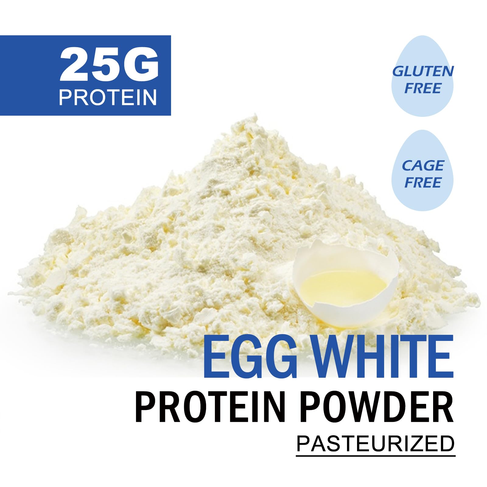 Talcufon Egg White Protein Powder 8 Oz Pasteurized No Additives, High Protein, Gluten-Free Ideal for Baking and Cooking, Unflavored 227G Talcufon buy supplements canada