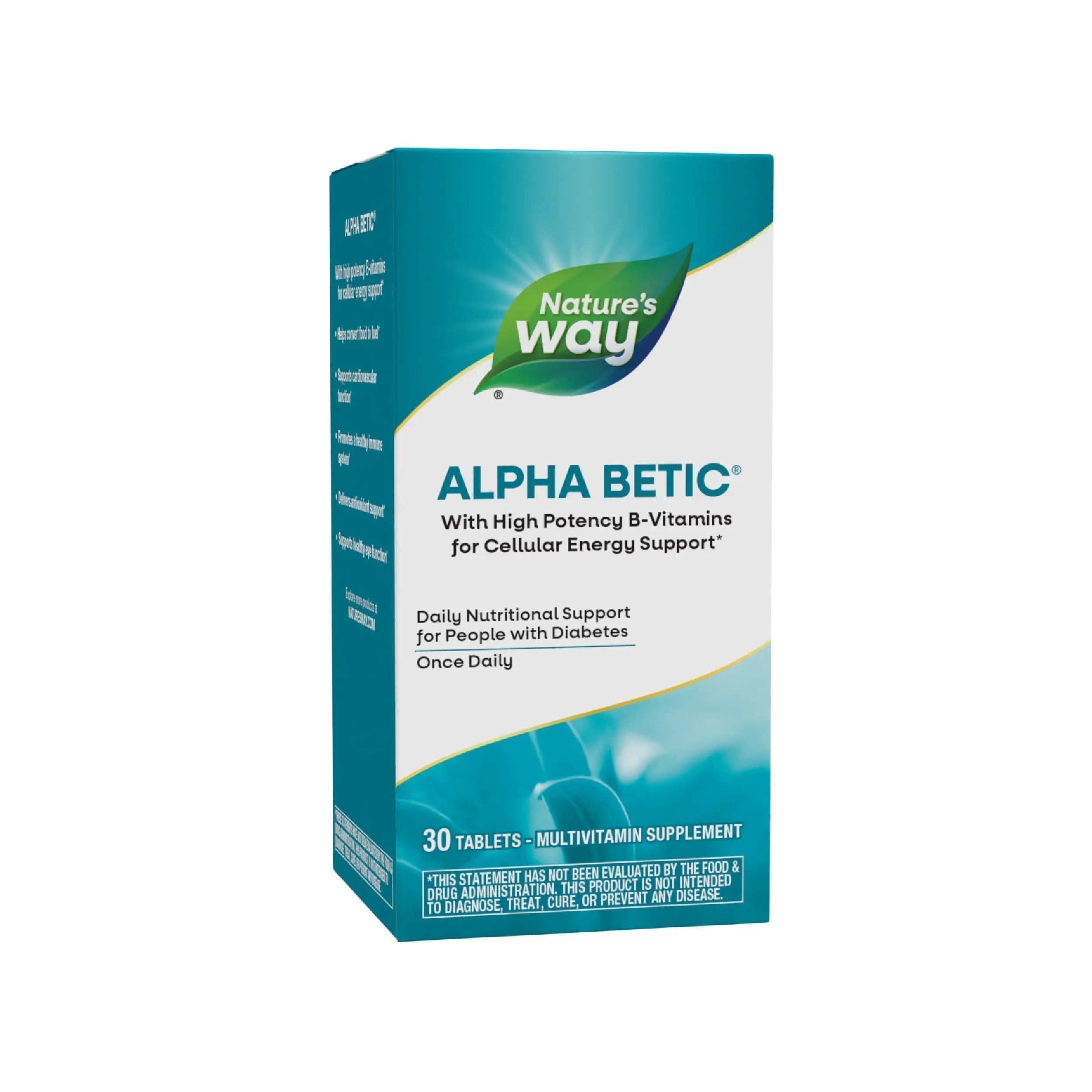 Nature's Way alpha betic, Diabetic Multivitamin for Daily Nutritional Support, with B-Vitamins for Energy Metabolism Support Nature's Way buy supplements canada
