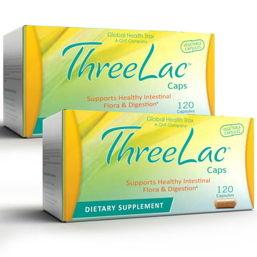 GHT - ThreeLac Probiotic Capsules, 240 Ct - Comprehensive Digestive Support for Men, Women, and Children - Immune System and Gut Balance, Non-GMO ght Global Health Trax buy supplements canada