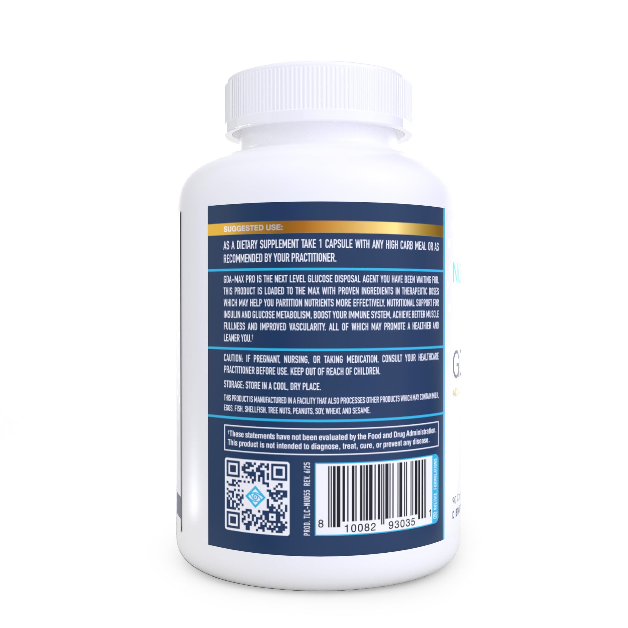 NuEthix Formulations GDA-MAX PRO, Double Berbine HCL Supplement, Supports Glucose Metabolism, Weight Management, Immune Support, Heart Health - Non GMO, Gluten Free, Dairy Free, 90 Count NuEthix Formulations buy supplements canada