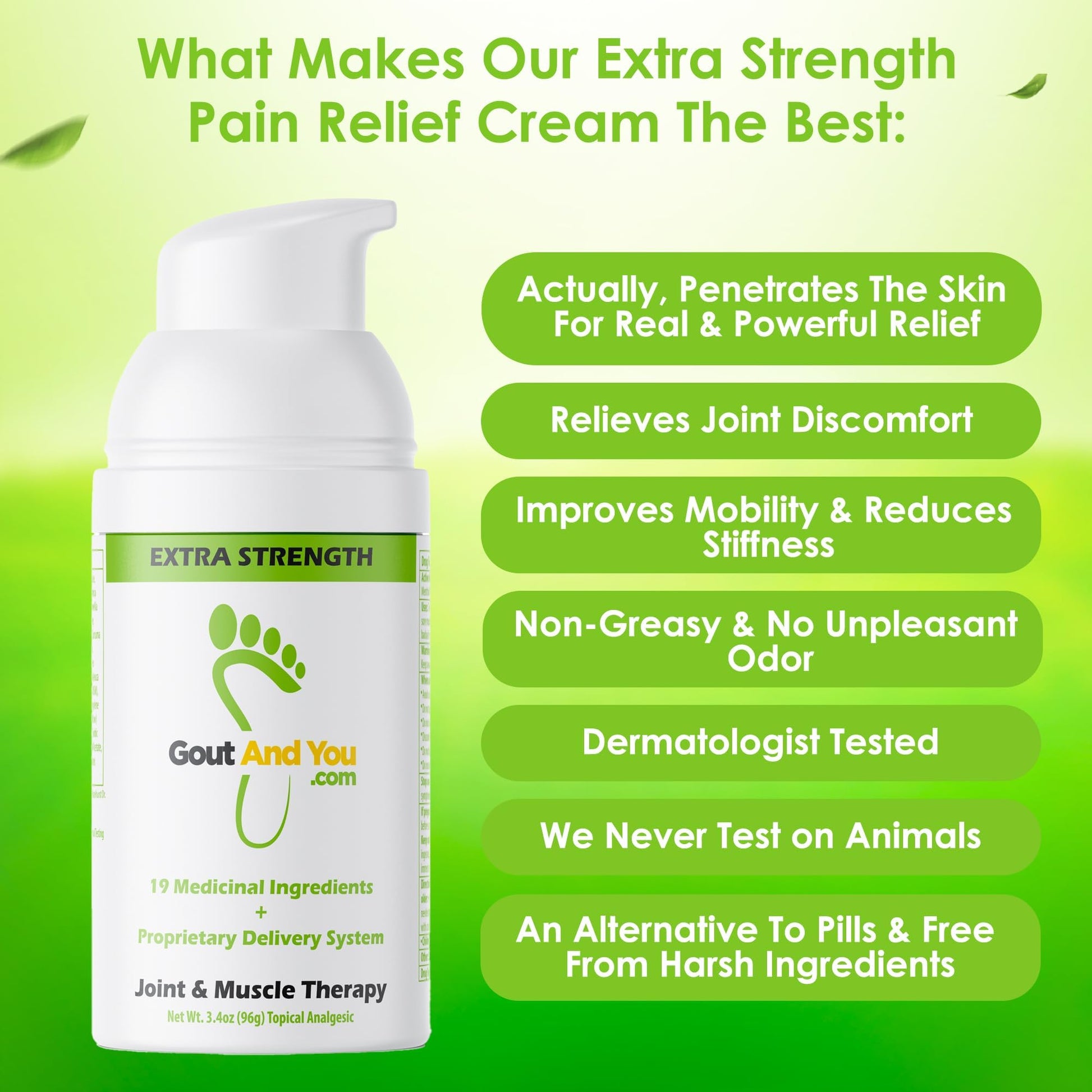 Gout and You Extra Strength Optimized Menthol Joint Discomfort Relief Cream for Joint Flare-Ups, Tendon, Muscle Ache - Fast Acting Joint Discomfort Relieving Rub with 19 Ingredients Gout and You buy supplements canada