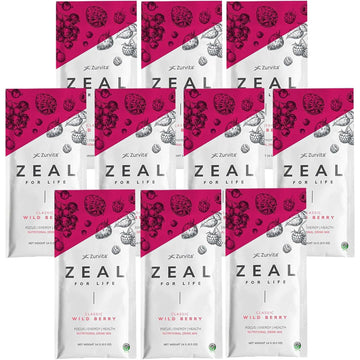 Zurvita - Zeal for Life Wellness Drink Mix - Wild Berry (Classic) Flavor - Gluten-Free, Vegan, with Vitamins and Minerals - 10 Single Packets Zurvita buy supplements canada