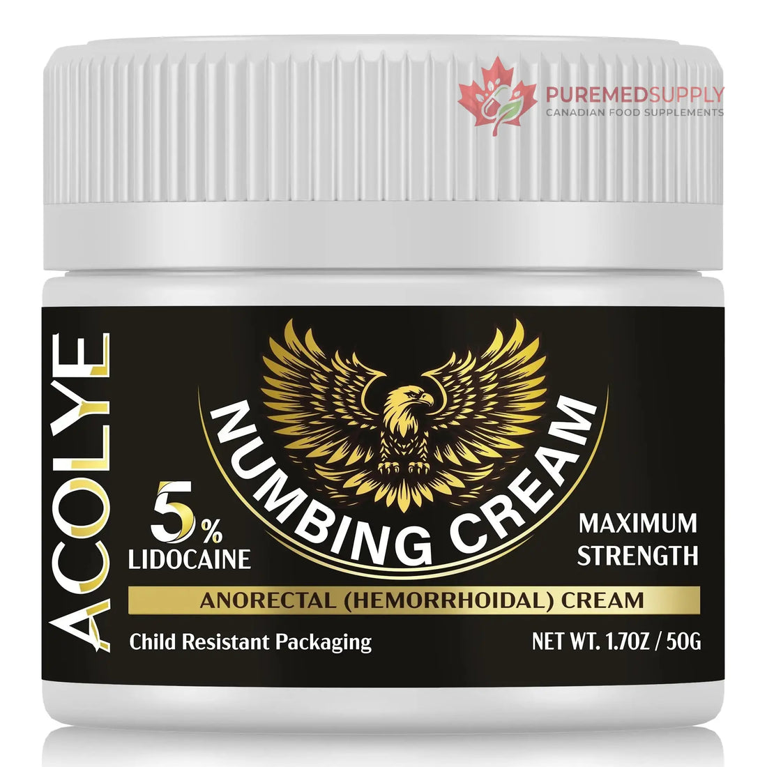 Acolye Numbing Cream Extra Strength: 5% Lidocaine Local Anesthetic- Long Lasting Extra Relief with Menthol Arnica and Emu Oil - Hemorrhoid Cream Acolye buy supplements canada