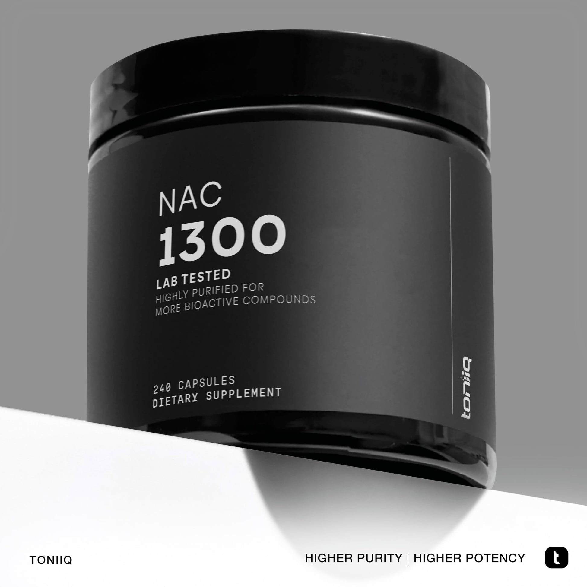 Toniiq 1300mg NAC - 4 Month Supply - Min. 98%+ Tested Purity - Ultra High Strength Bioavailable NAC Cysteine Supplement - 240 Vegetarian N Acetyl Cysteine Toniiq buy supplements canada