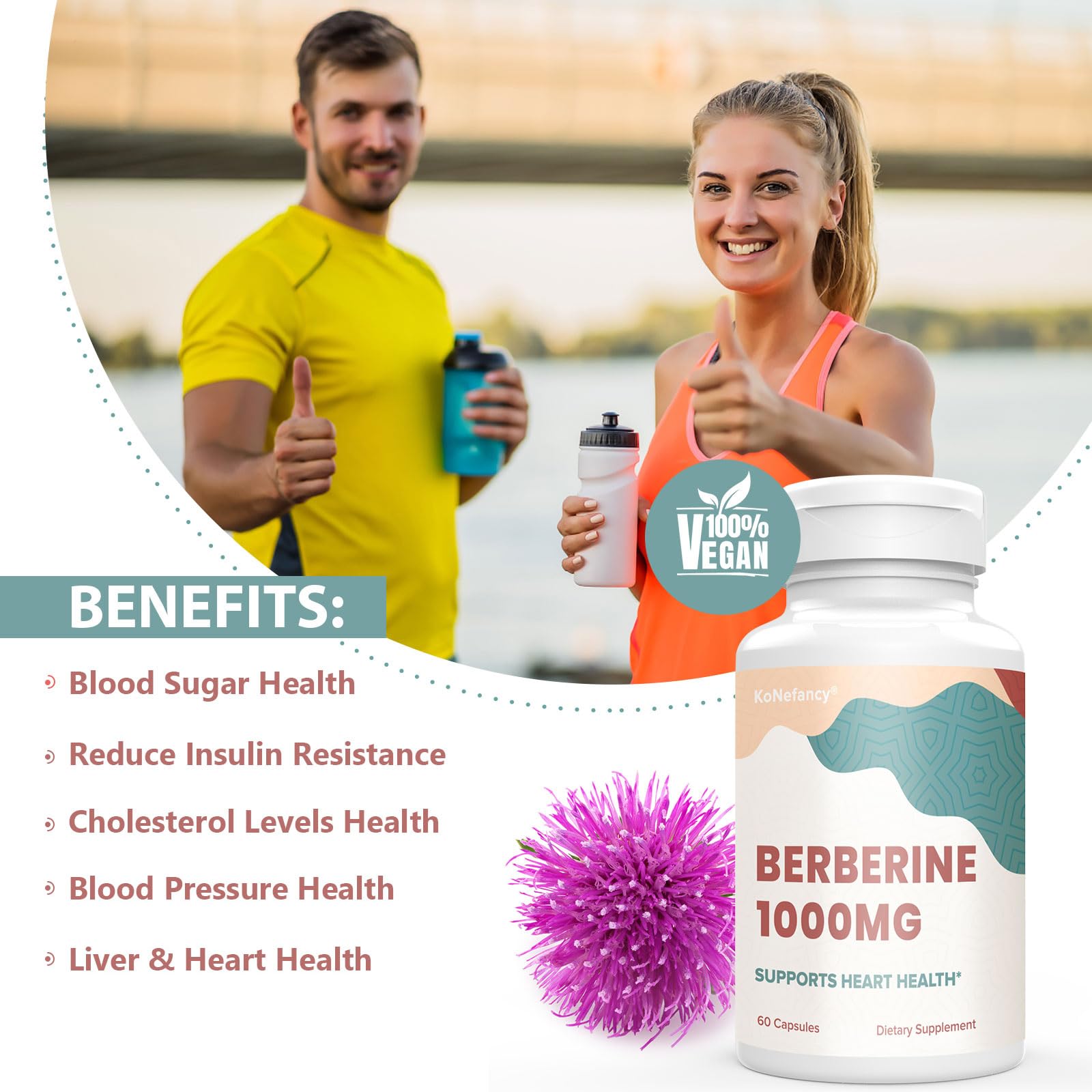 KoNefancy Berberine HCL Supplement 1000mg, High Absorption Berberine Plus Vegan KoNefancy buy supplements canada