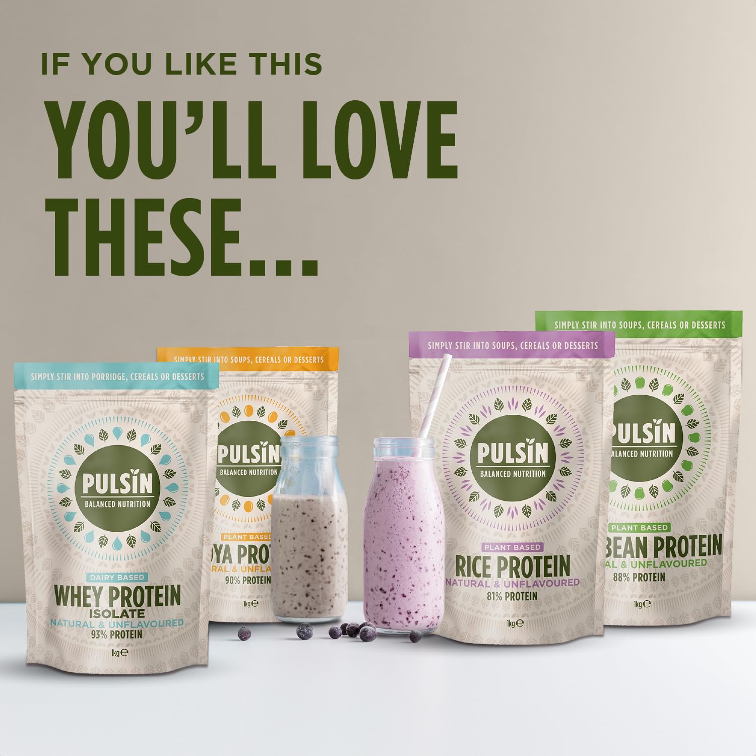 Pulsin - Natural & Unflavoured Vegan Rice Protein Powder - 1kg - 8.1g Protein, 0.4g Carbs, 43 Kcal Per Serving Pulsin buy supplements canada