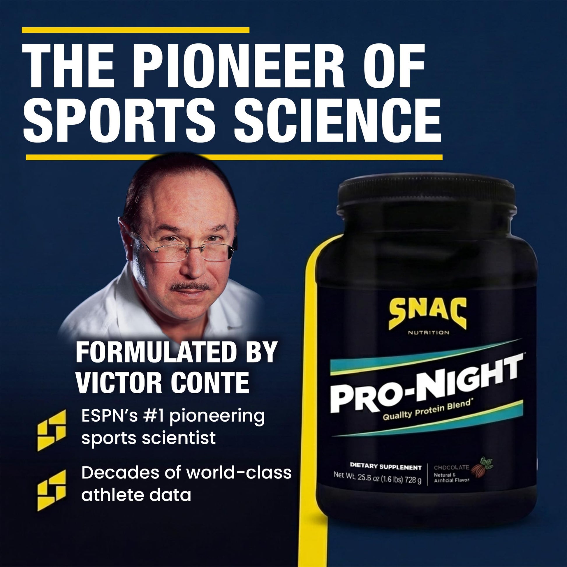 SNAC Pro-Night Protein Powder Blend - Quality Protein Powder for Men and Women, Nighttime Recovery, High Protein Supplement, Supports Muscle Repair, 26g Protein per Serving, Chocolate Flavor, 1.6 lbs SNAC buy supplements canada