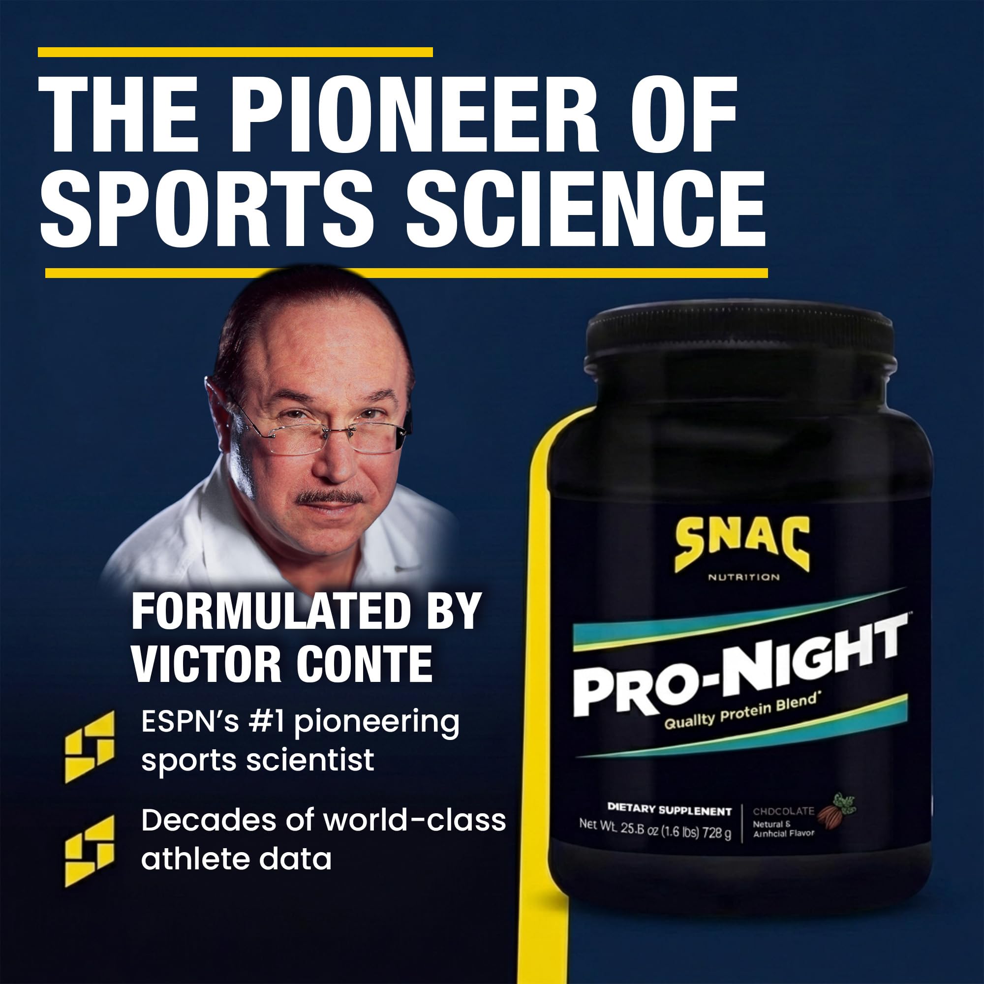 SNAC Pro-Night Protein Powder Blend - Quality Protein Powder for Men and Women, Nighttime Recovery, High Protein Supplement, Supports Muscle Repair, 26g Protein per Serving, Chocolate Flavor, 1.6 lbs SNAC buy supplements canada