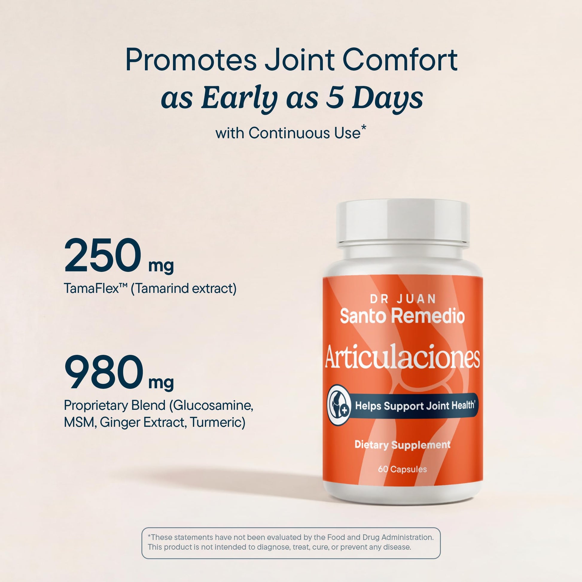 Santo Remedio Articulaciones, Joint Health Support, Promotes Joint Comfort and Function, Contains Clinically Proven Ingredients, TamaFlex™, 60 Servings Santo Remedio buy supplements canada