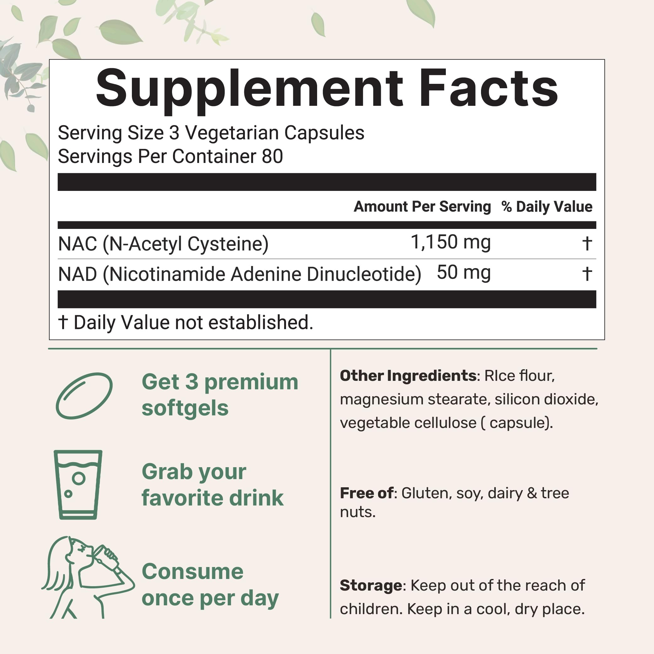 Micro Ingredients NAC with NAD+, 240 Vegetarian Capsules | 1,200 mg Per Serving | 2-in-1 N-Acetyl-L-Cysteine with Nicotinamide Adenine Dinucleotide Micro Ingredients buy supplements canada