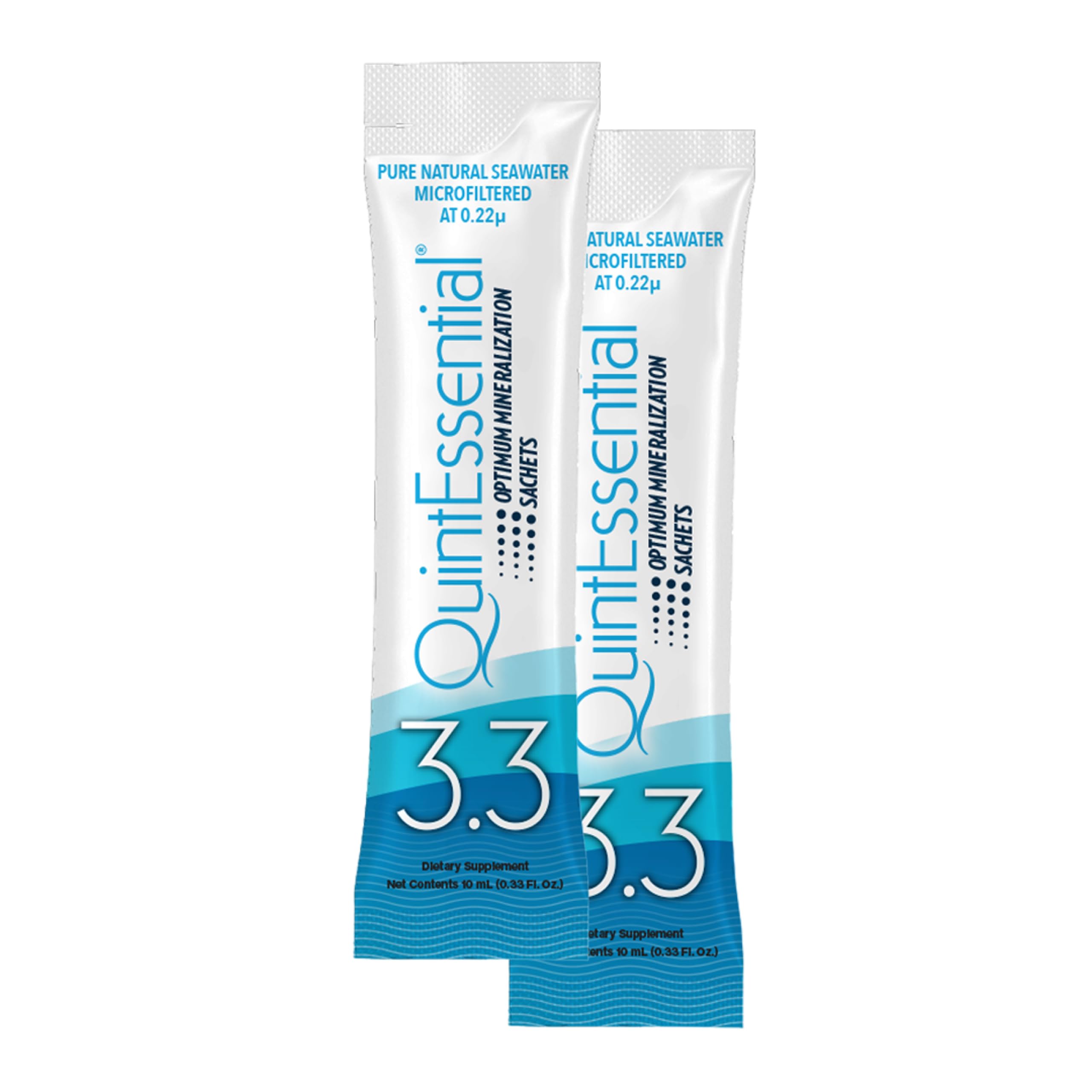 Quicksilver Scientific Quintessential 3.3 Sachets - Hypertonic Solution - Filtered Sea Water Hydration Packets - Liquid Minerals for Muscle Recovery, Stamina + Mineral Replenishment (30 Count) Quicksilver Scientific buy supplements canada