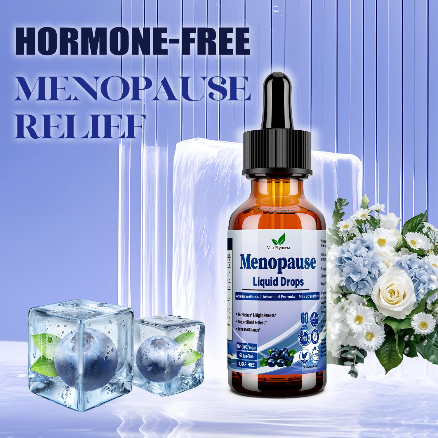 Menopause Supplements Liquid Drops, 8-in-1 Menopause Vitamin w. Black Cohosh, Ashwagandha, D3 B6 Multivitamin for Hot Flash, Night Sweats, Hormone Balance & Mood Support for Women Over 40 Vita PLynxera buy supplements canada