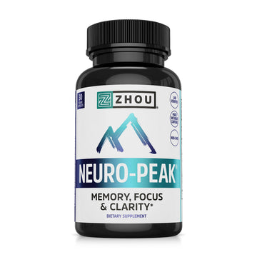 Zhou Neuro Peak Brain Support Supplement | Memory, Focus & Clarity Formula | DMAE ZhouNutrition buy supplements canada
